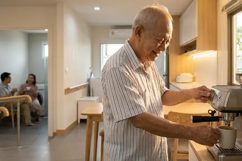 Happy Elderly Living at Home