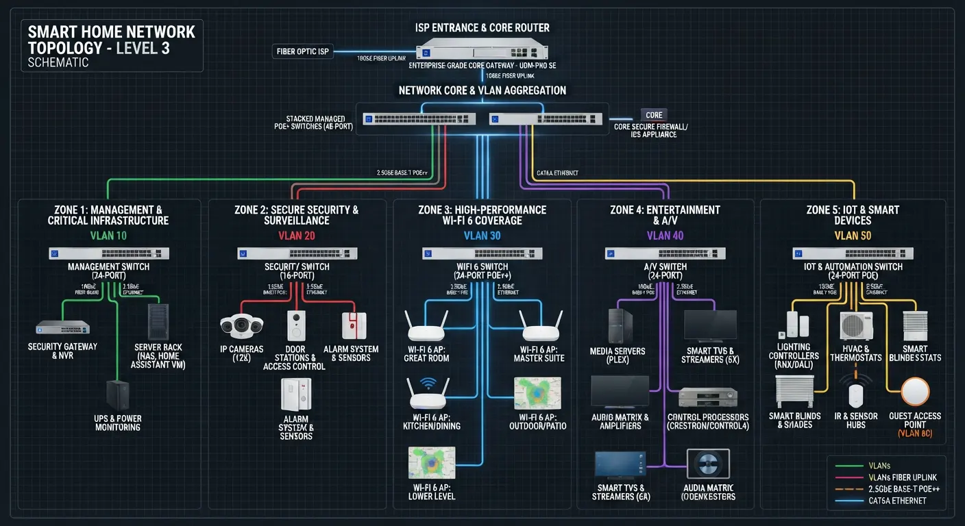 การวางระบบ Network Infrastructure และ Wi-Fi Access Point สำหรับบ้านอัจฉริยะ
